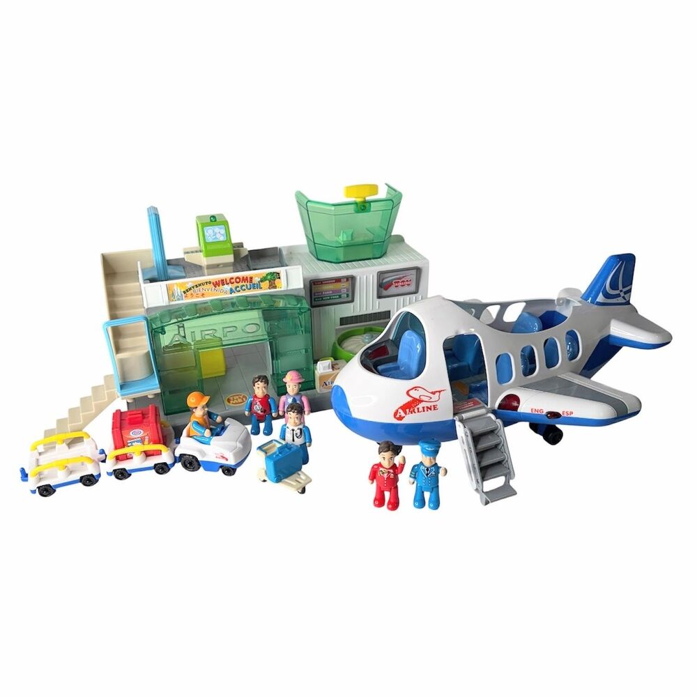 Hap-P-Kid Airport Airplane Playset English & Spanish Little Learner Working